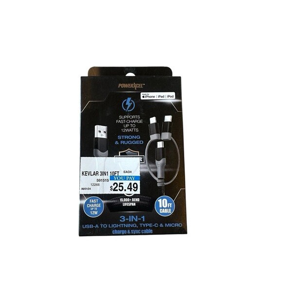 Lot 8 New PowerXcel Type C to Lightning Cables MFi-Certified Made with Kevlar - Picture 7 of 7